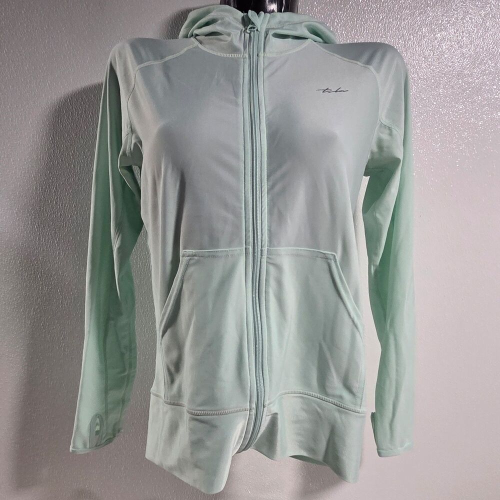 TSLA Women's Hoodie Zip Front Rash Guard, UPF 50+ Long Sleeve Swim Shirts, S